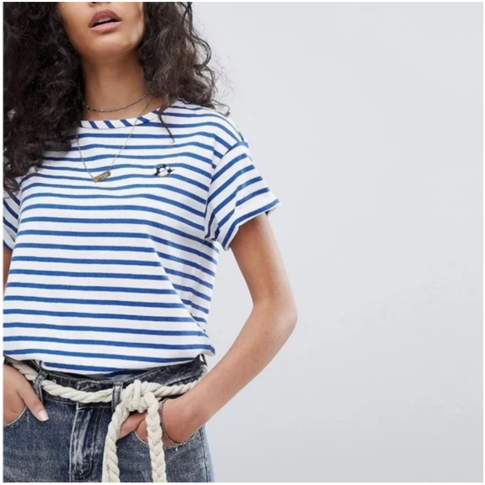 ⚡️2/$25⚡️Limited Edition Official Felix The Cat x Scotch & Soda Striped Tee | S